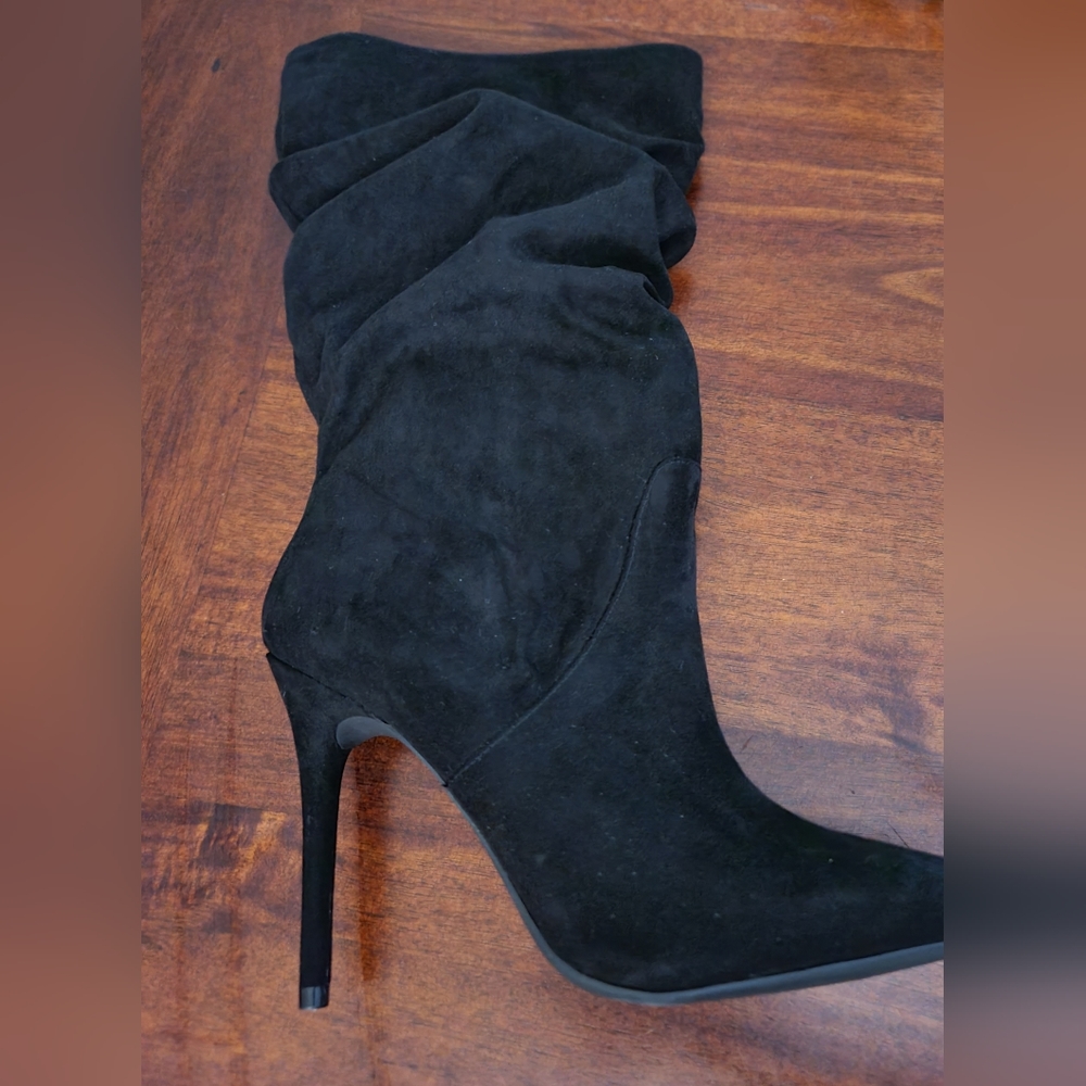 Jessica Simpson Black Slouchy Pointed-Toe Stiletto Boots - Picture 7 of 13